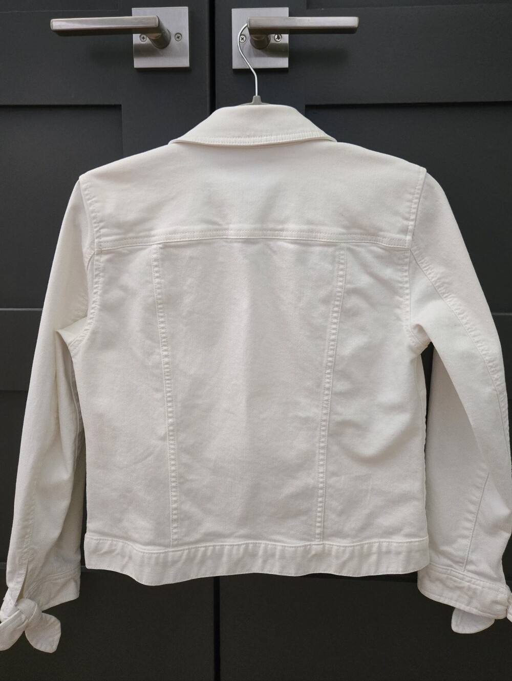 Ann Taylor White Denim Jean Jacket - Picture 6 of 9